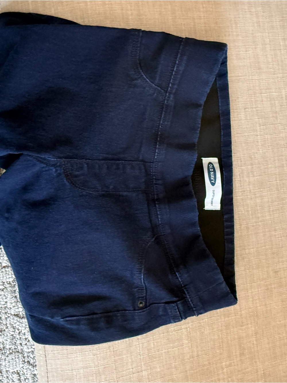 Old Navy Super Skinny Pull-On Jeggings Dark Wash Blue Denim Stretch Pants 4P